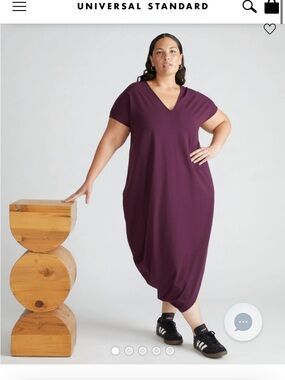 NWT! Universal Standard Iconic v-neck Geneva dress in M jam color